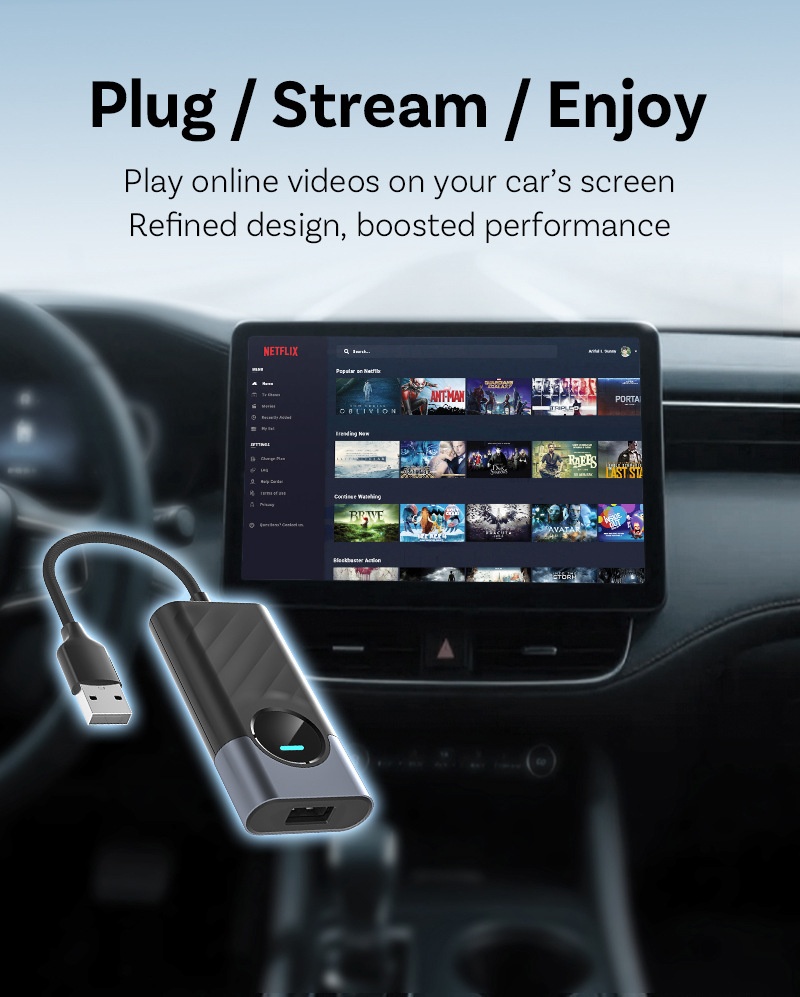 Carplay adapter 4+32GB, Powerful support for Apple and Android