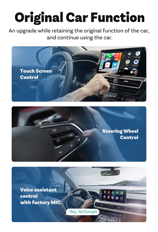 CP88-M Wireless CarPlay Android Auto Adapter - Plug & Play