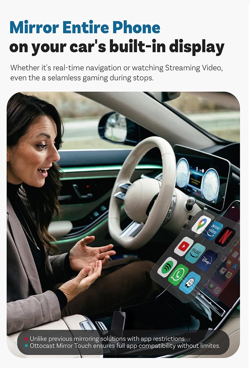 Mirroring Car adapter for Carplay - Bi-Directional Control function