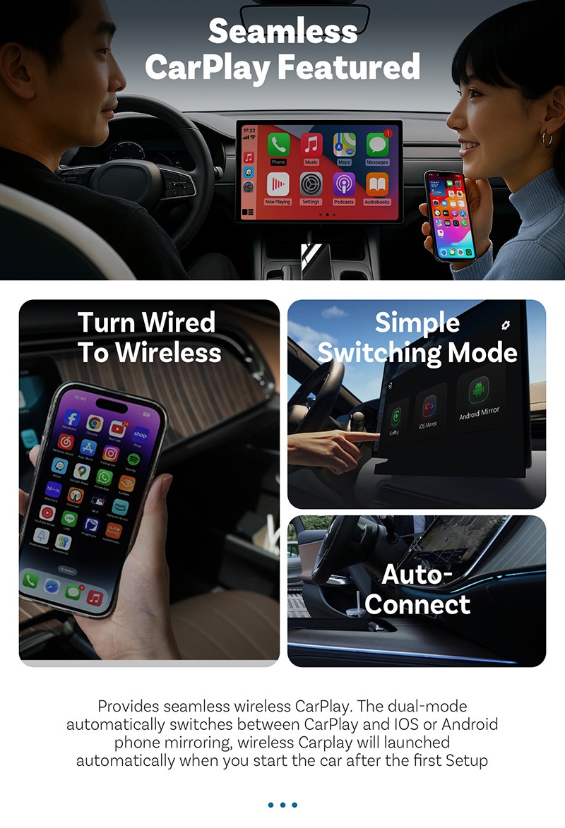 Mirroring Car adapter for Carplay - Bi-Directional Control function