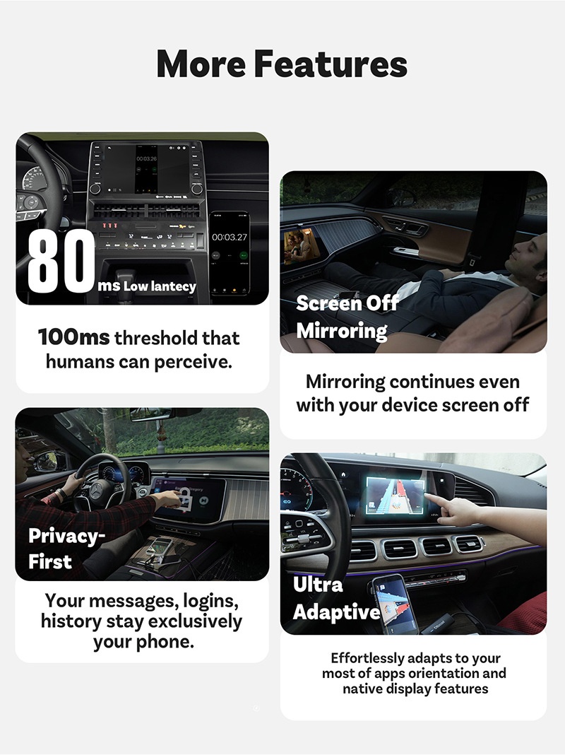 Mirroring Car adapter for Carplay - Bi-Directional Control function