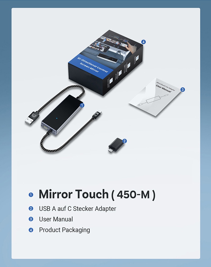 Mirroring Car adapter for Carplay - Bi-Directional Control function