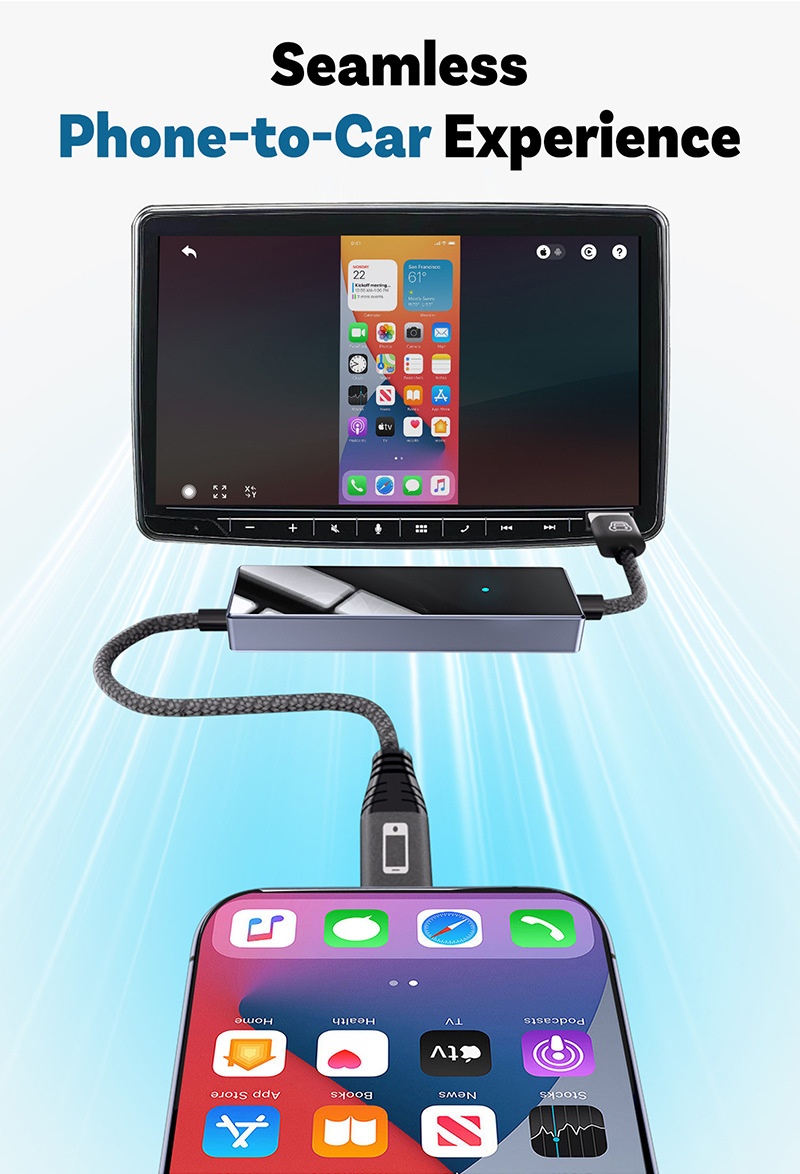 Mirroring Car adapter for Carplay - Bi-Directional Control function