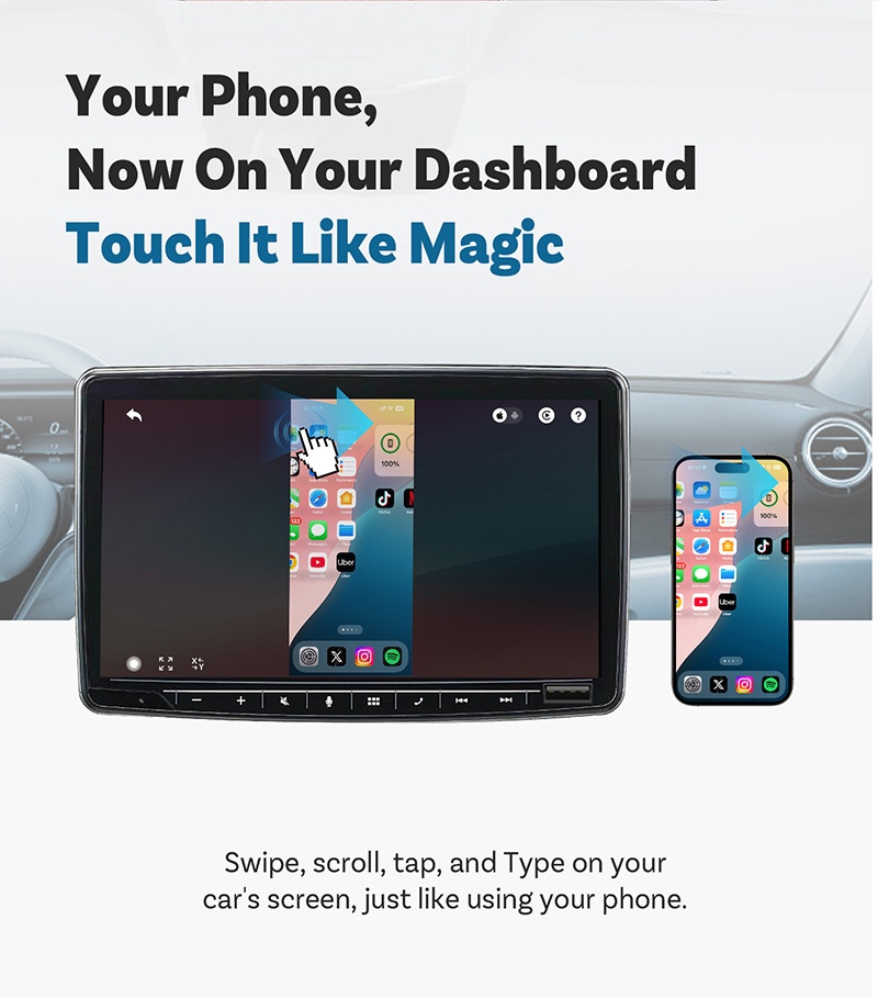 Mirroring Car adapter for Carplay - Bi-Directional Control function