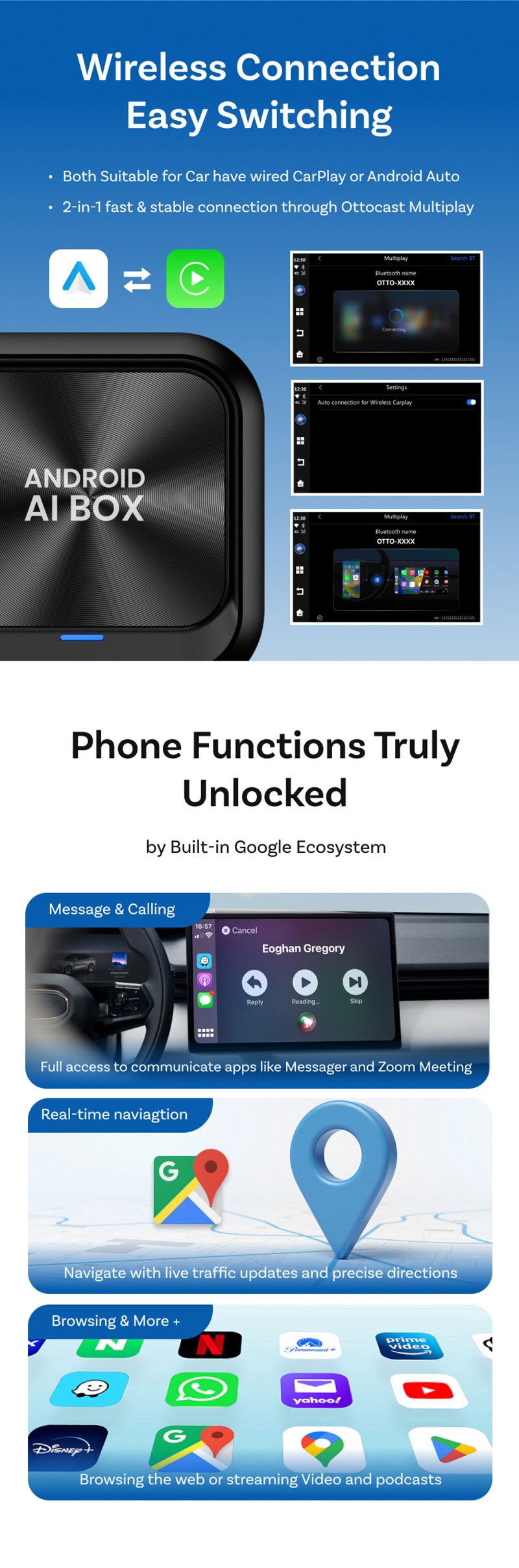 Aibox Car Adapter | Standalone Android 13 AI Box