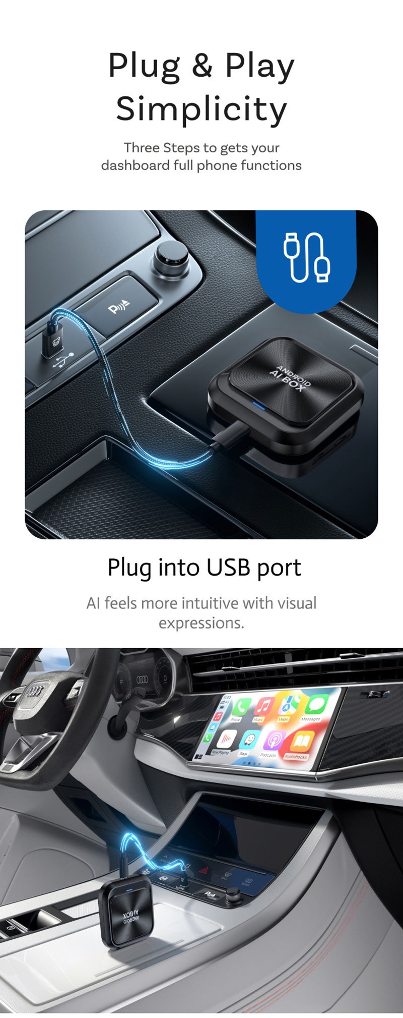 Aibox Car Adapter | Standalone Android 13 AI Box