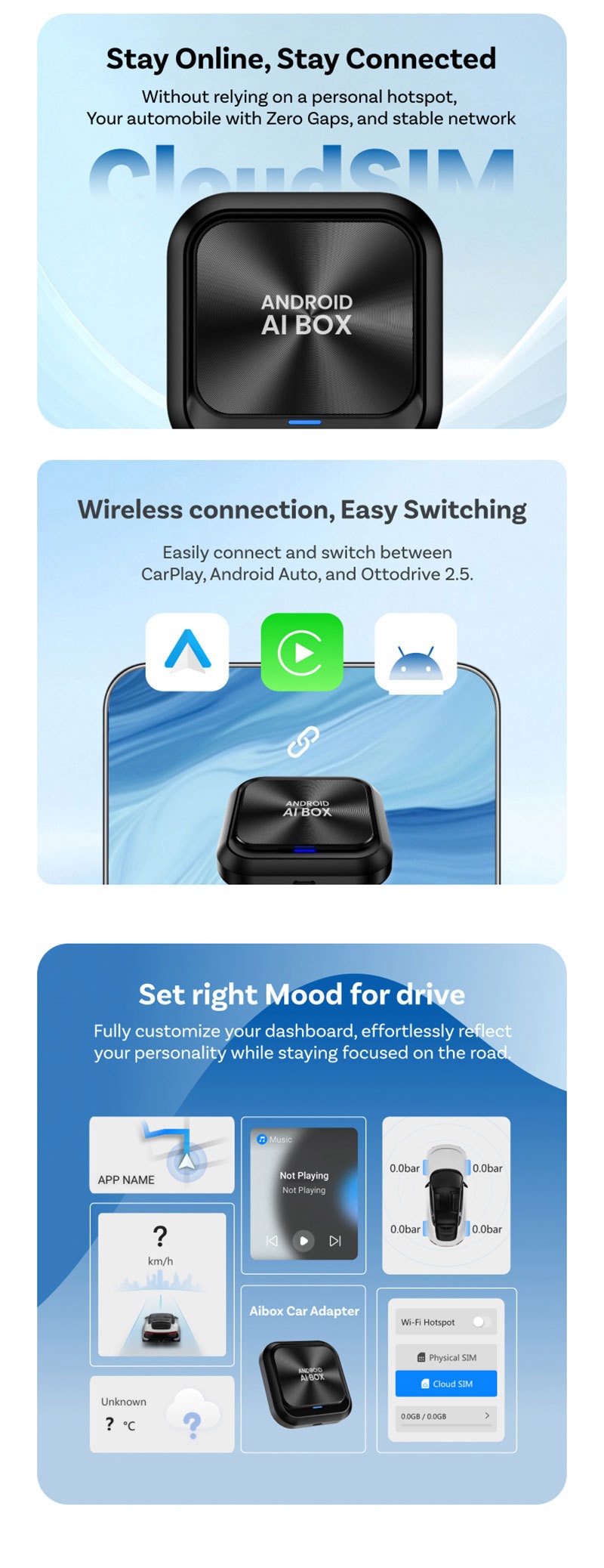 Aibox Car Adapter | Standalone Android 13 AI Box