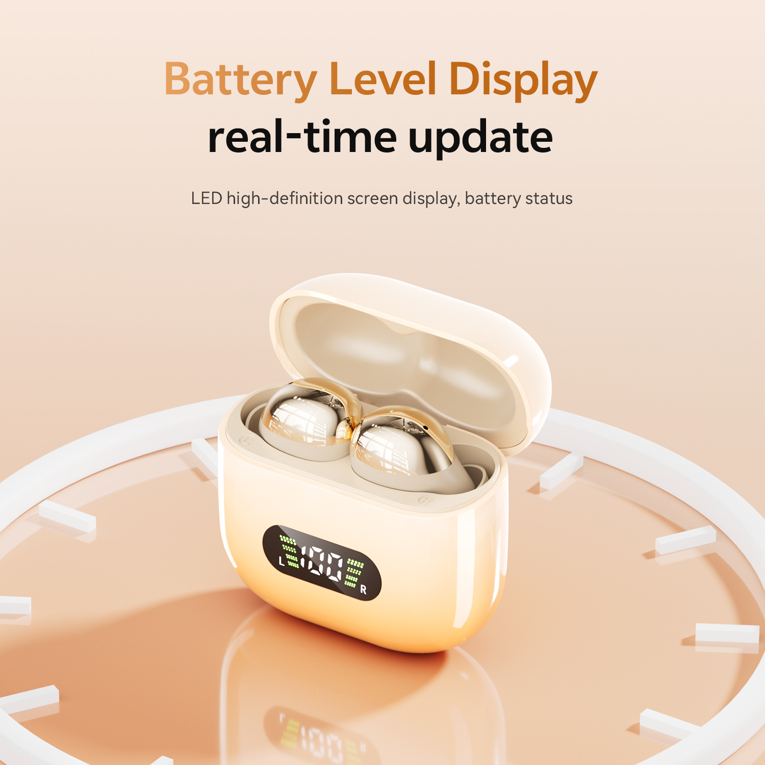Wireless Bluetooth 6.0 Earbuds with LED Digital Display Model#M184
