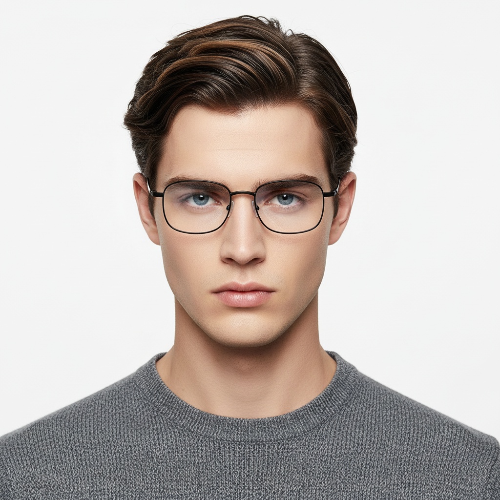 BS1913-0143_Black_Rectangular_Titanium_Glasses_model