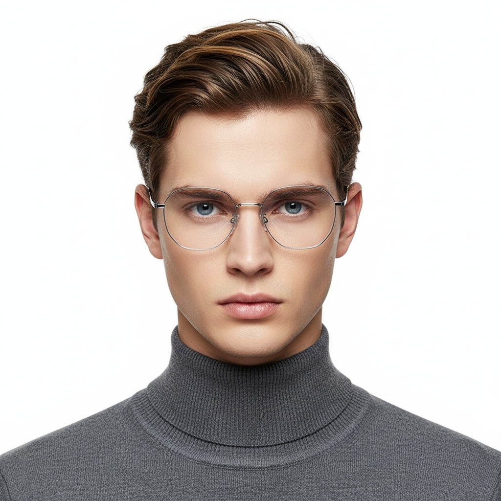 BS1913-0152_Silver_Geometric_Titanium_Glasses_model