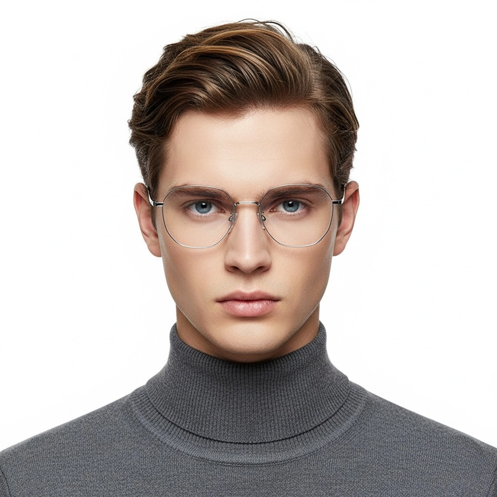 BS1913-0152_Silver_Geometric_Titanium_Glasses_model