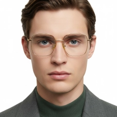 BS1913-0171_Golden_Rectangular_Titanium_Glasses_model