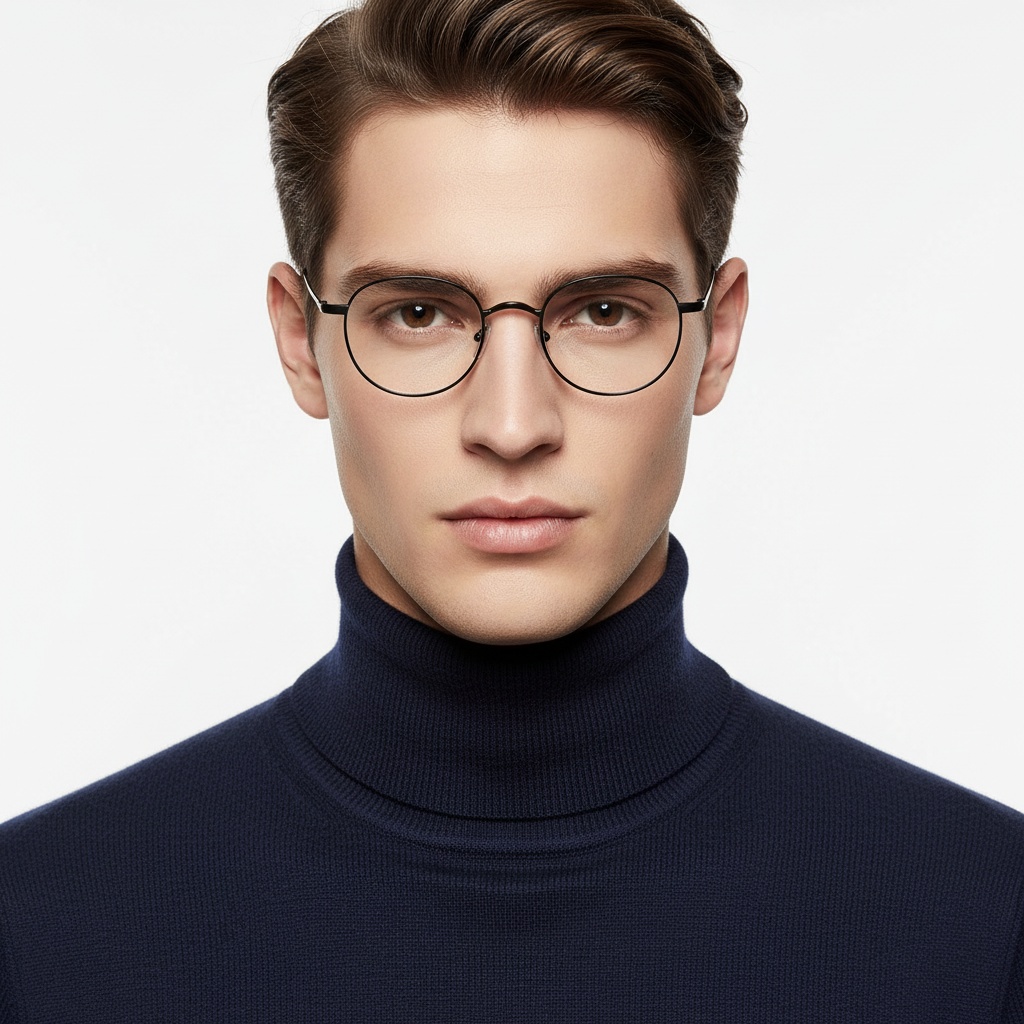 BS1913-0180_Black_Oval_Titanium_Glasses_model