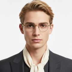 BS1913-0195_Golden_Oval_Titanium_Glasses_model