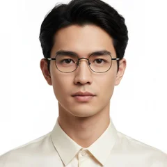 BS1913-0219_Black_Oval_Titanium_Glasses_model