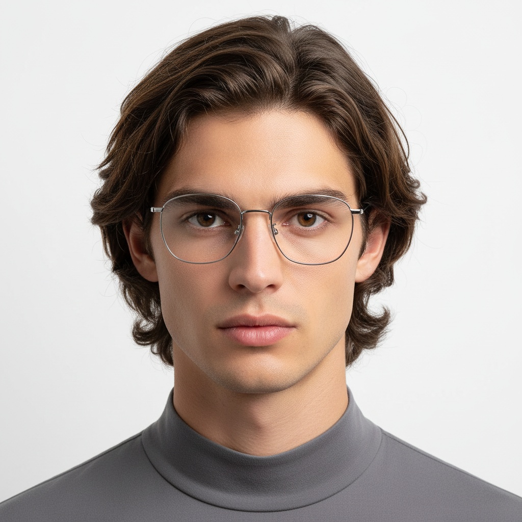 BS1913-0225_Silver_Rectangular_Titanium_Glasses_model