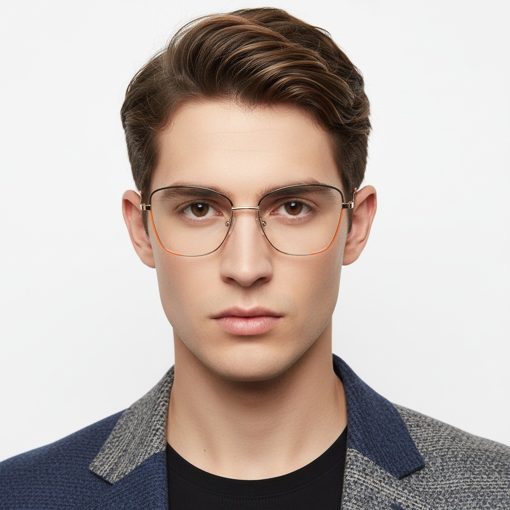 BS2425-0028_Orange_Butterfly_Metal_Glasses_model