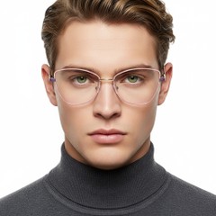 BS2425-0072_Pink_Butterfly_Metal_Glasses_model