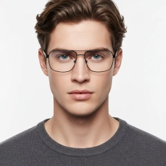 BS2425-0125_Orange_Aviator_Metal_Glasses_model