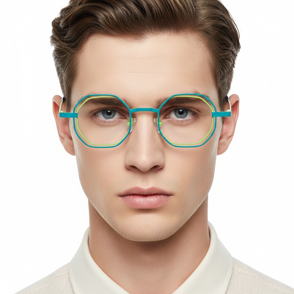 BS2425-0156_Green_Geometric_Metal_Glasses_model
