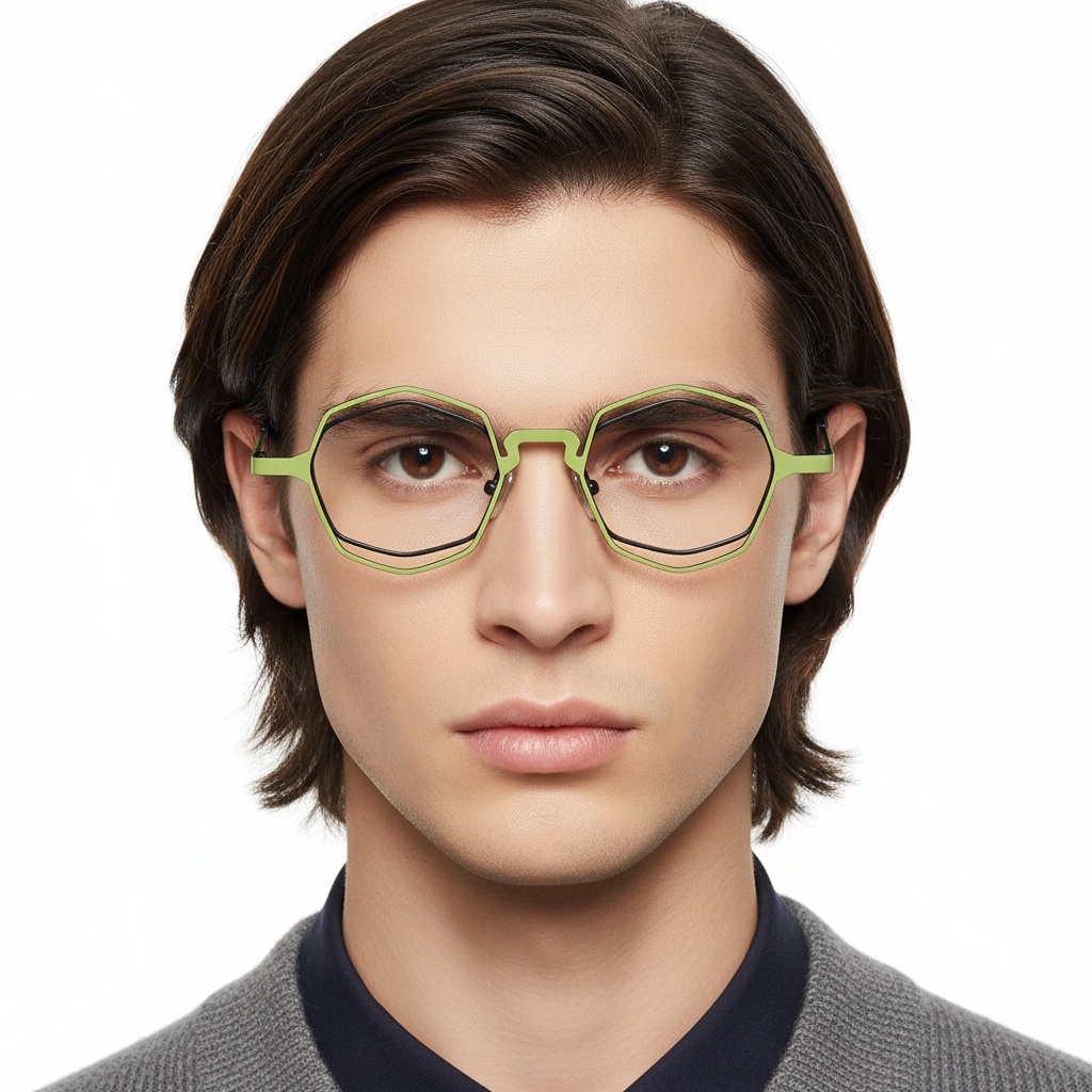 BS2425-0171_Green_Geometric_Metal_Glasses_model