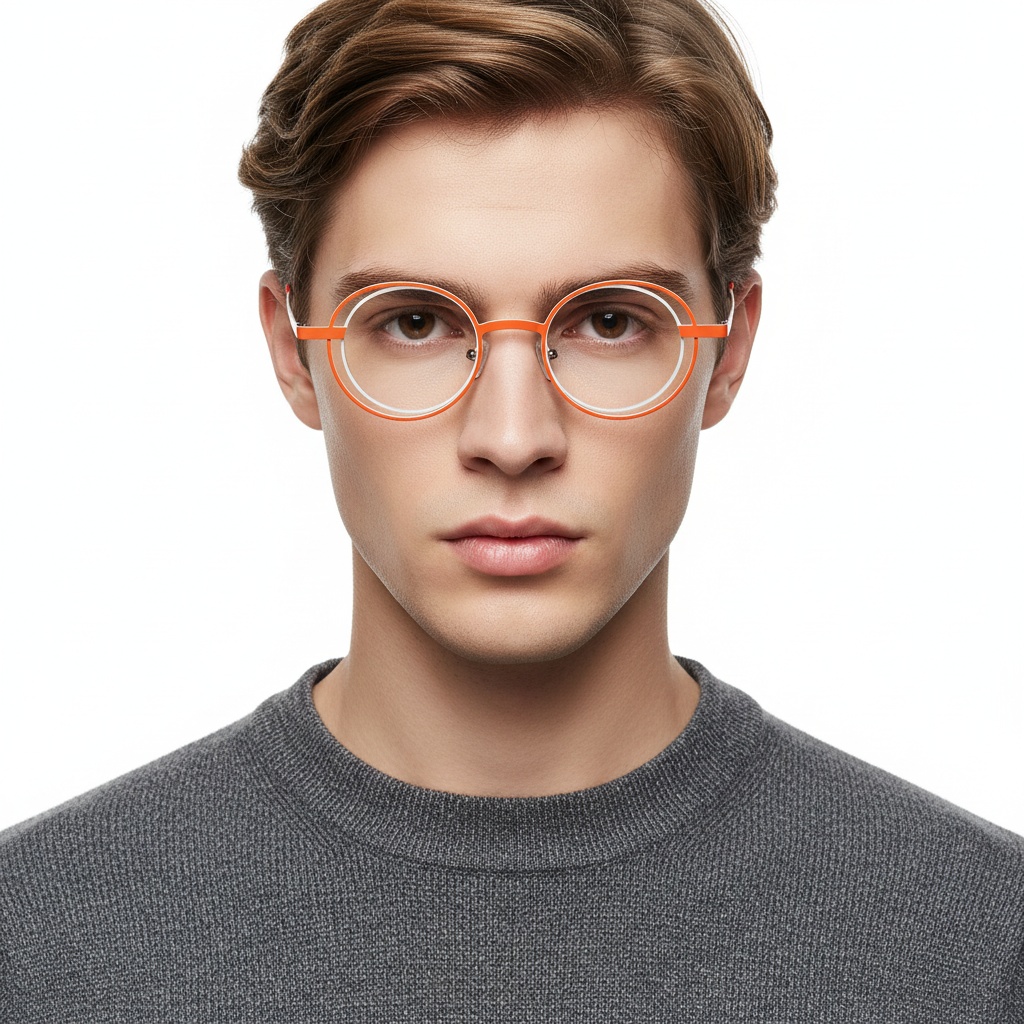 BS2425-0181_Orange_Oval_Metal_Glasses_model