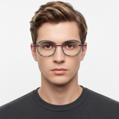 BS2425-0188_Green_Oval_Metal_Glasses_model