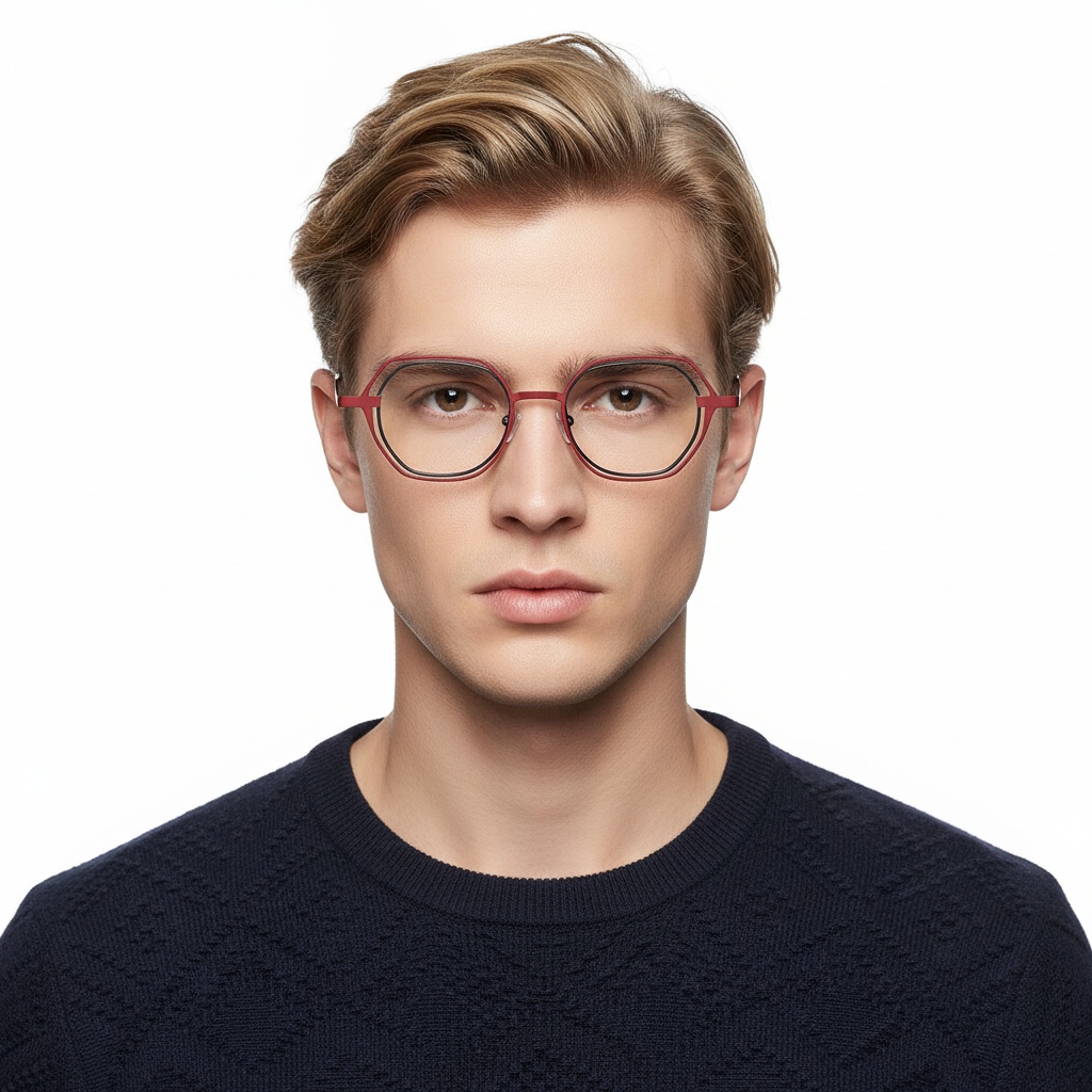 BS2425-0192_Pink_Geometric_Metal_Glasses_model
