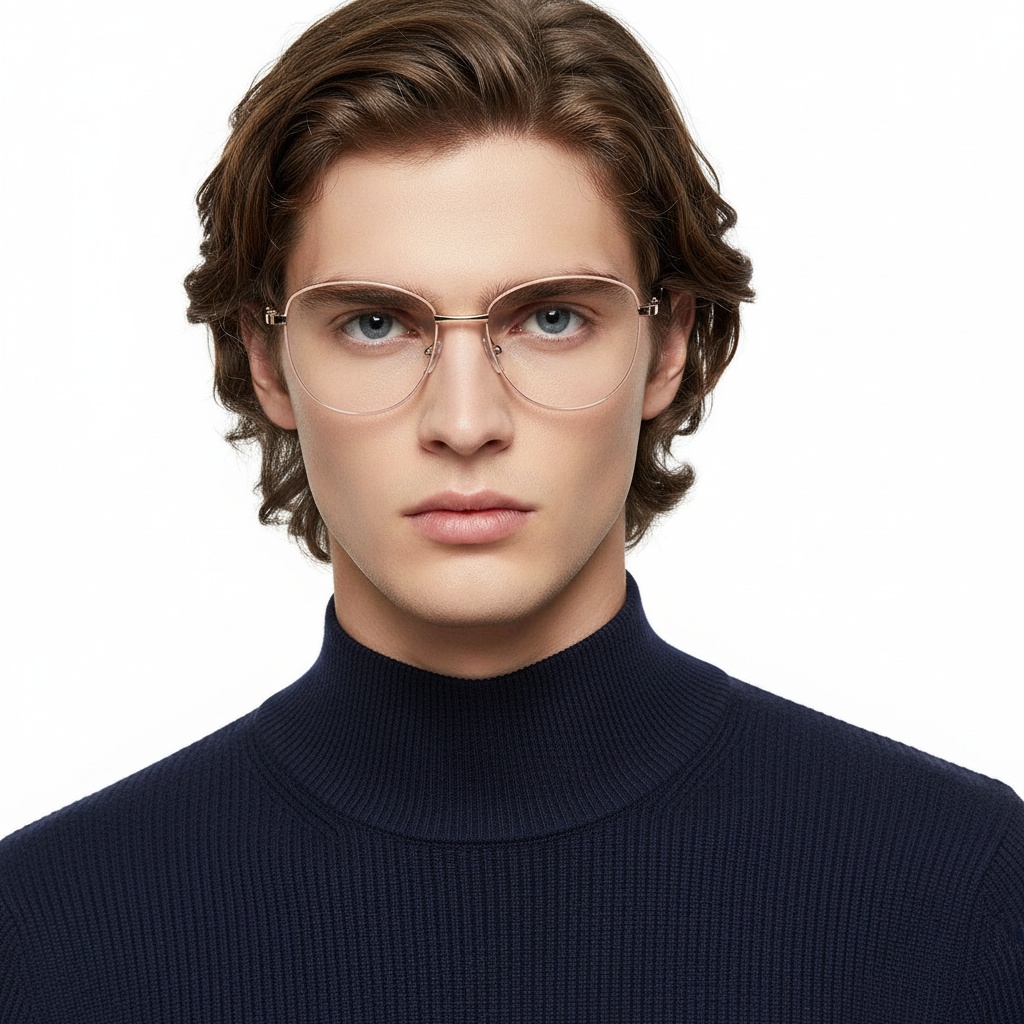 BS2425-0214_Golden_Oval_Metal_Glasses_model