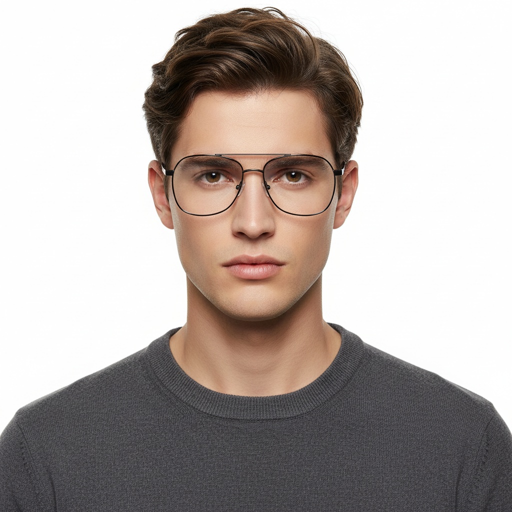 BS2425-0221_Black_Aviator_Metal_Glasses_model