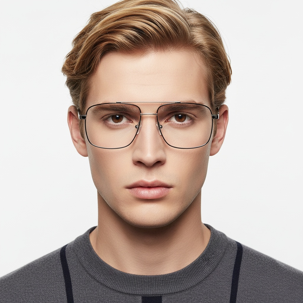 BS2425-0224_Black_Aviator_Metal_Glasses_model