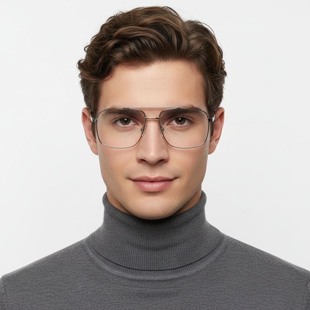 BS2425-0226_Silver_Aviator_Metal_Glasses_model