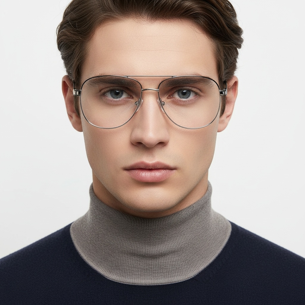 BS2425-0236_Black_Aviator_Metal_Glasses_model