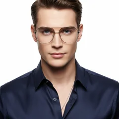 BS2425-0243_Golden_Aviator_Metal_Glasses_model