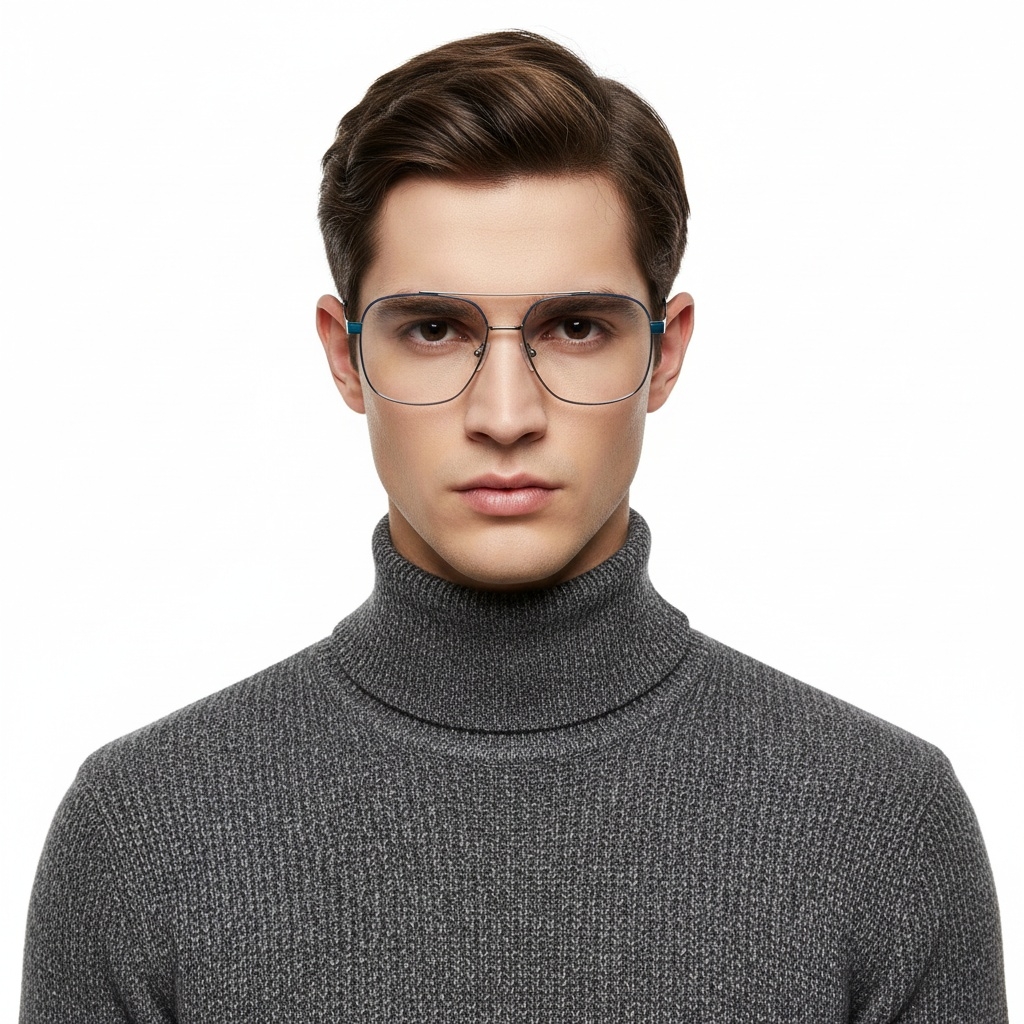 BS2425-0244_Blue_Aviator_Metal_Glasses_model