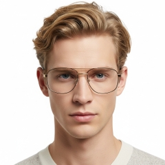 BS2425-0257_Golden_Aviator_Metal_Glasses_model