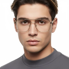 BS2425-0267_Golden_Aviator_Metal_Glasses_model