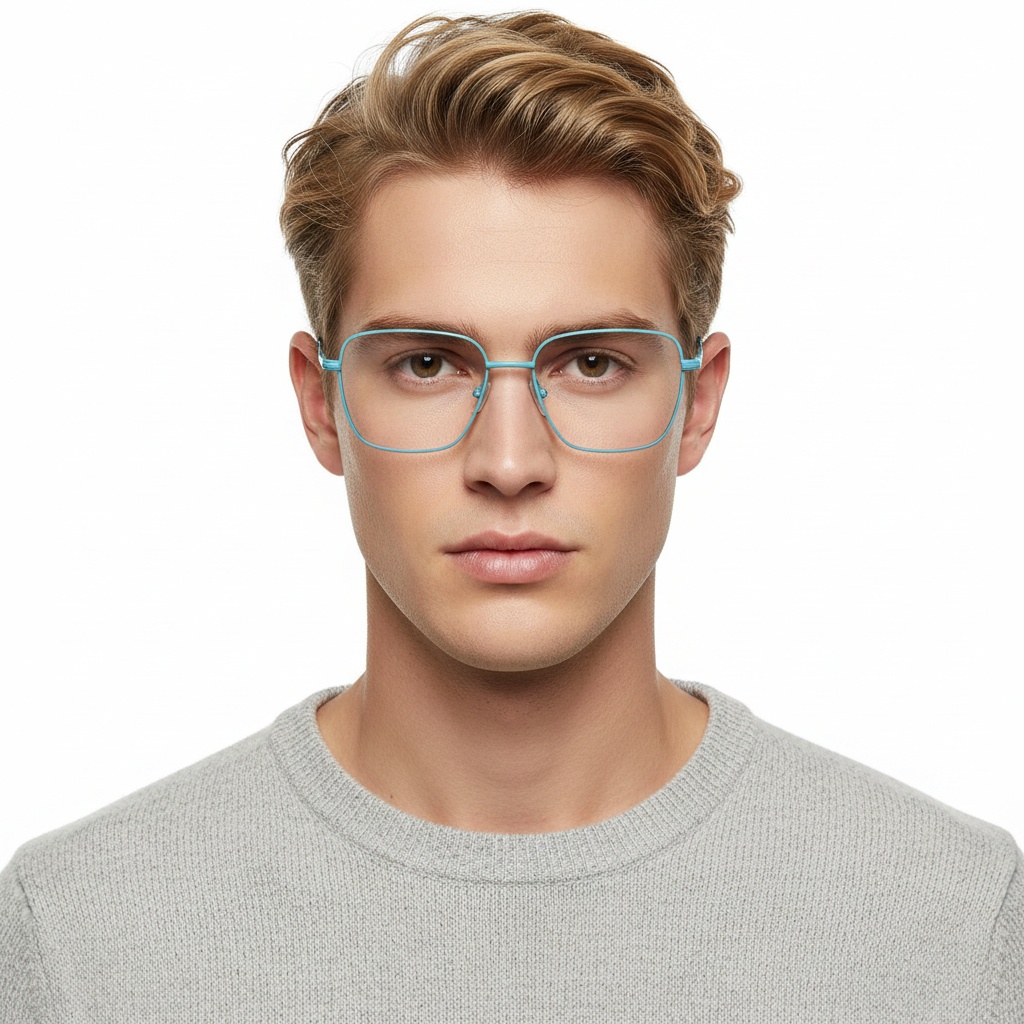 BS2425-0303_Blue_Rectangular_Metal_Glasses_model