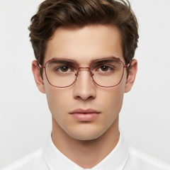 BS2425-0312_Red_Rectangular_Metal_Glasses_model