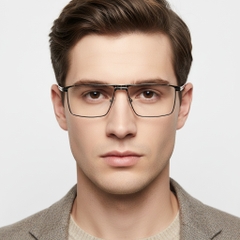 BS2425-0321_Brown_Rectangular_Metal_Glasses_model