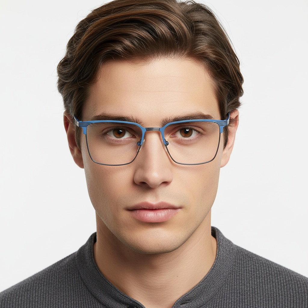 BS2425-0327_Blue_Rectangular_Metal_Glasses_model