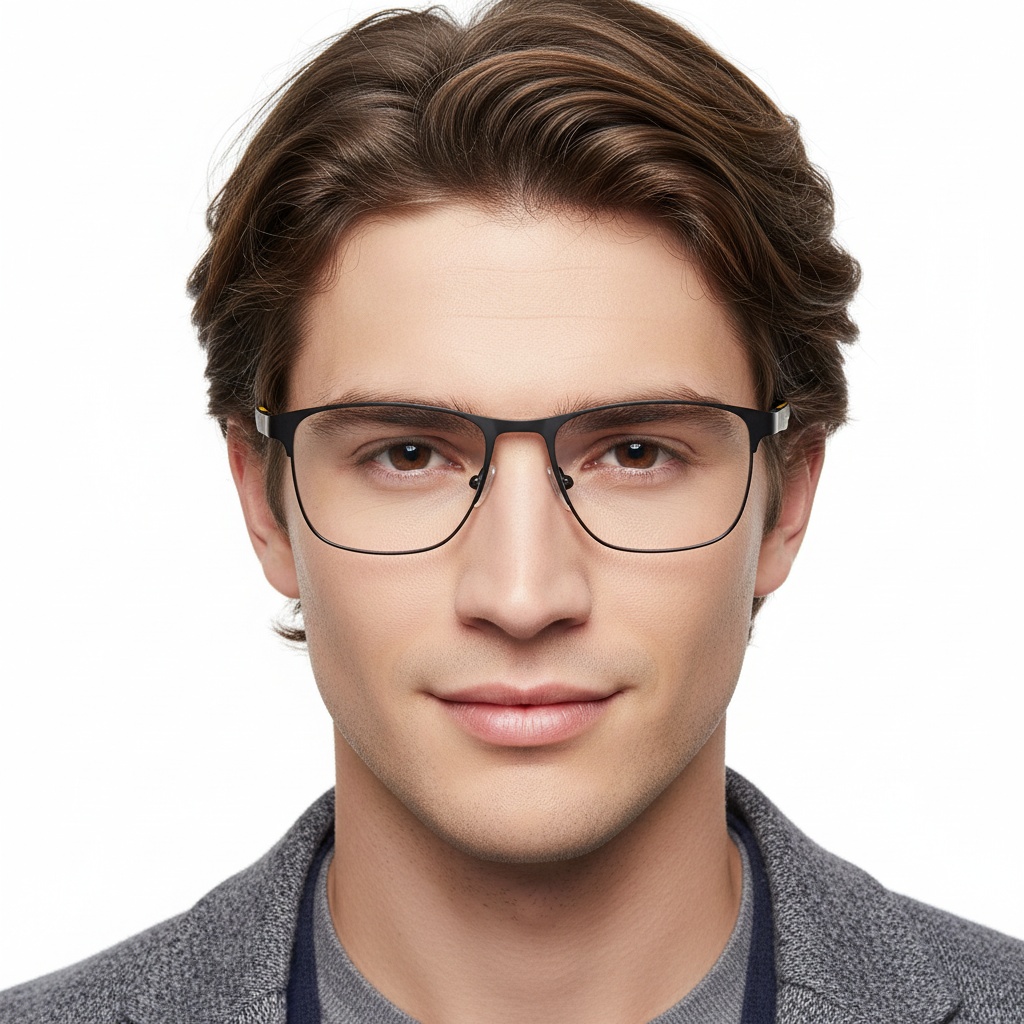 BS2425-0361_Yellow_Rectangular_Metal_Glasses_model