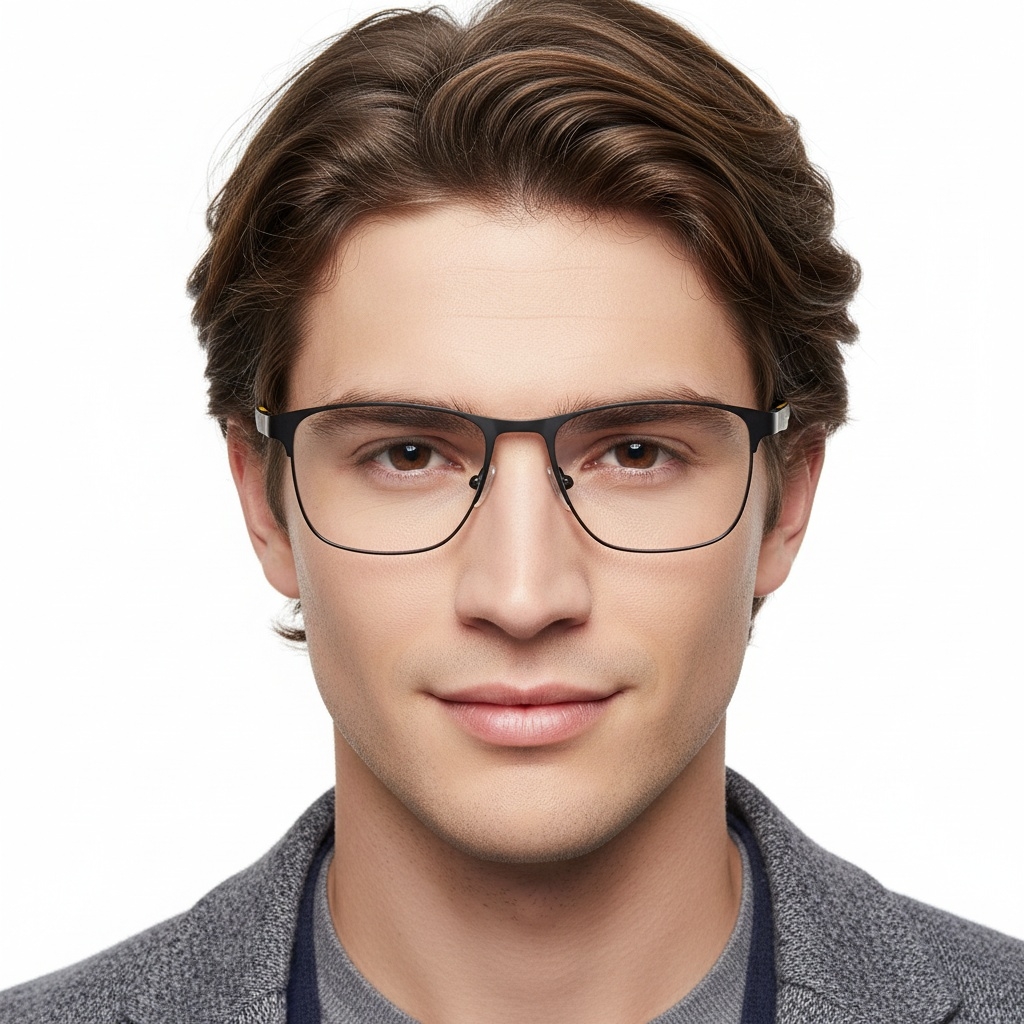 BS2425-0361_Yellow_Rectangular_Metal_Glasses_model