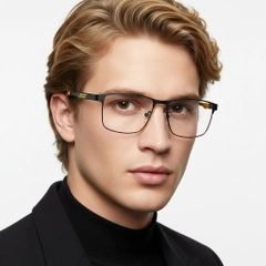 BS2425-0365_Yellow_Rectangular_Metal_Glasses_model