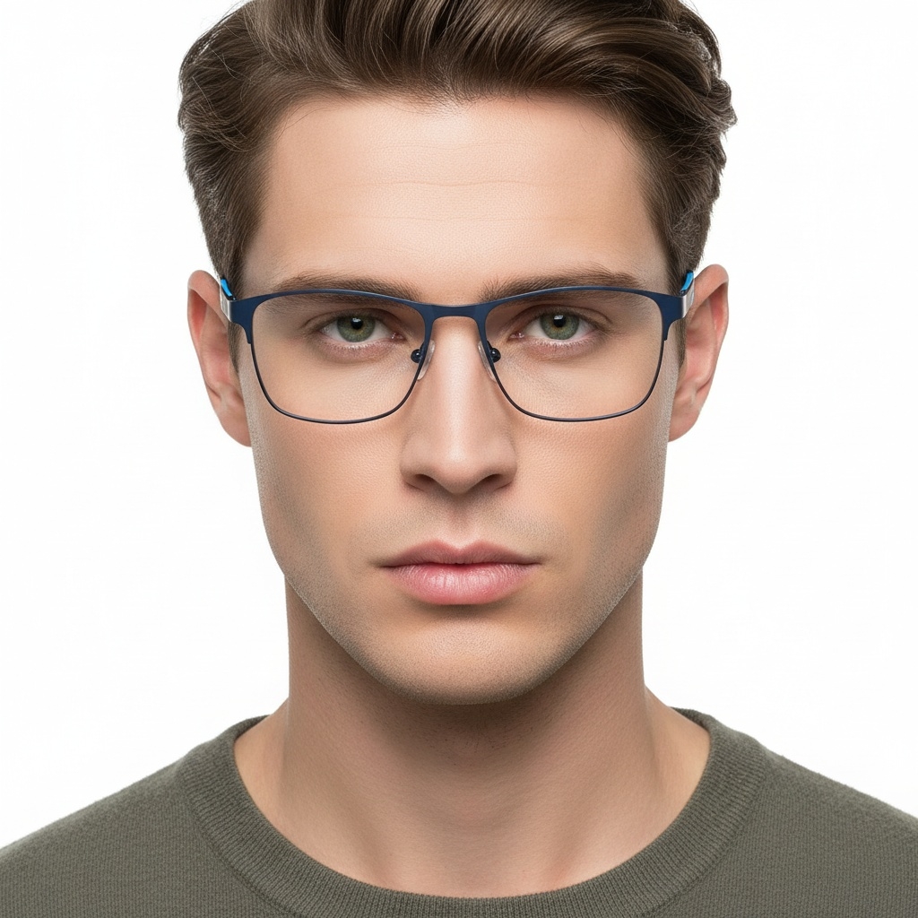 BS2425-0370_Blue_Rectangular_Metal_Glasses_model