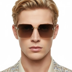 BS2503-0078_Golden_Invisible_Metal_Sunglasses_model