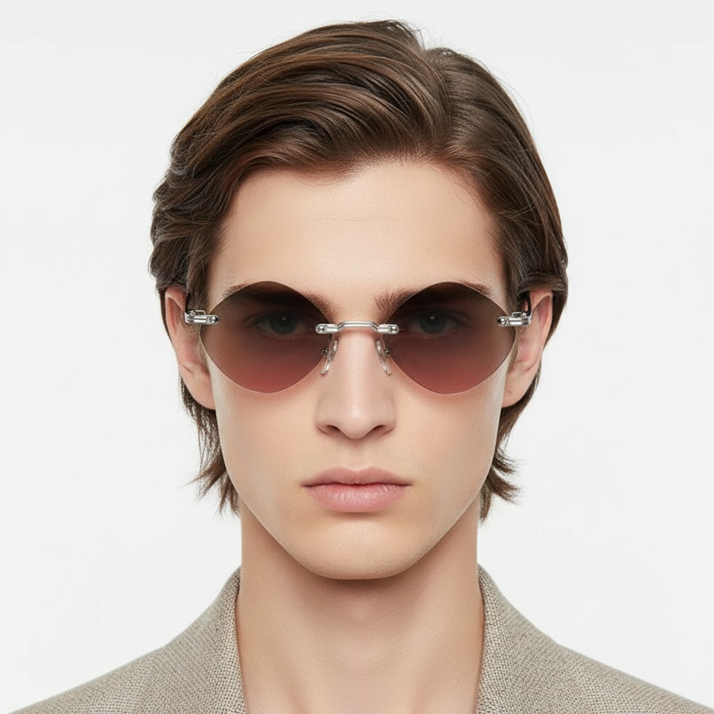 BS2503-0087_Silver_Invisible_Metal_Sunglasses_model