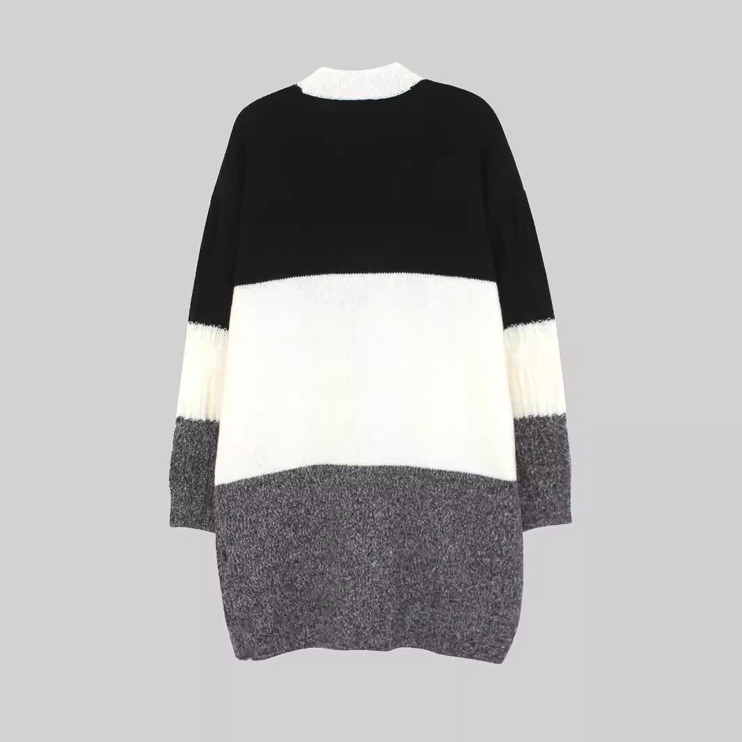 Knit Cardigan Sweater Chunky Cable Knit Open Front