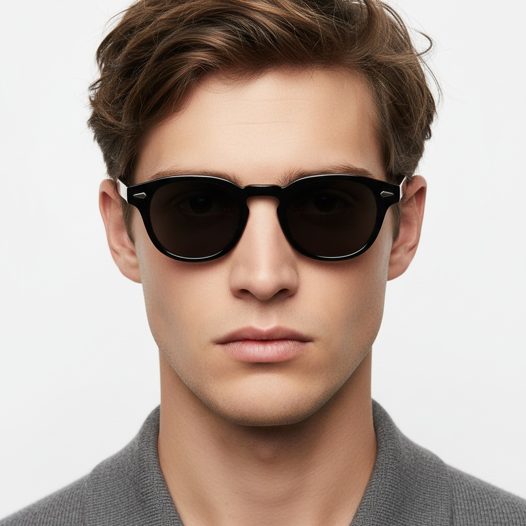 BS2503-0091_Black_Oval_Plastic_Sunglasses_model