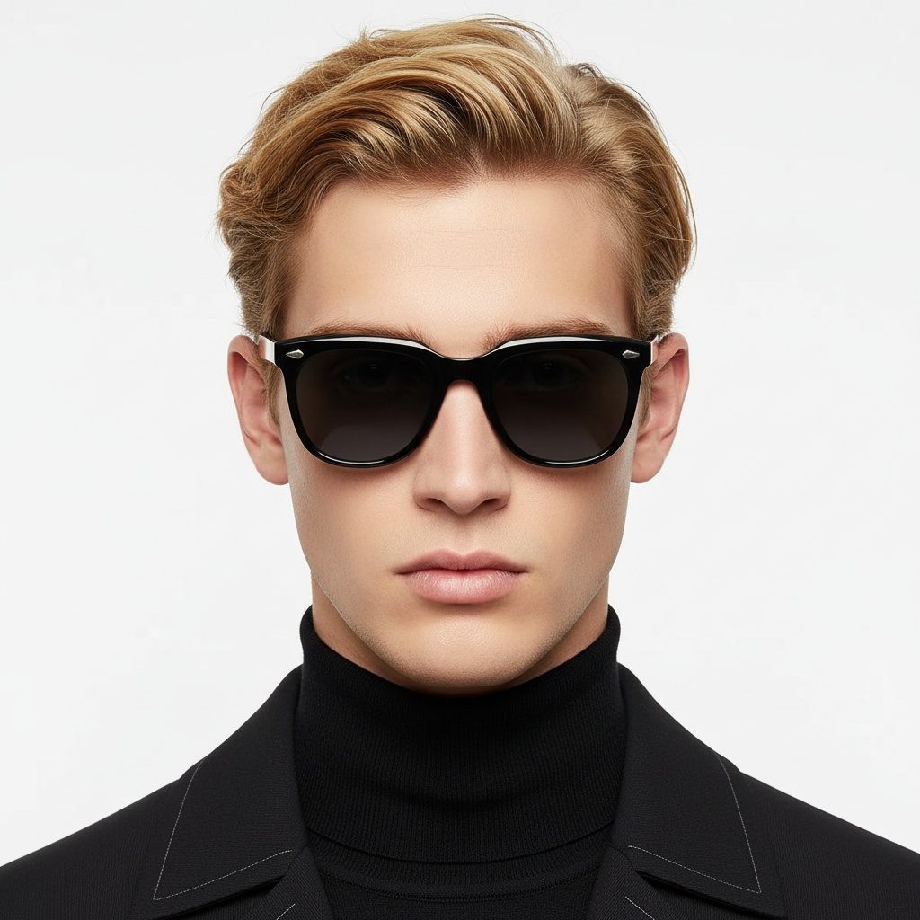 BS2503-0108_Black_Rectangular_Plastic_Sunglasses_model